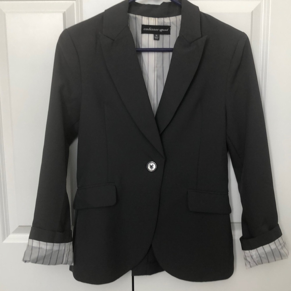Ambiance Apparel Gray Blazer